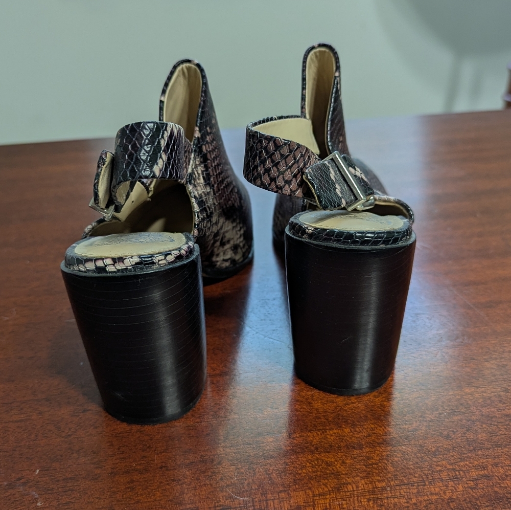 Vince Camuto Slingback Snakeprint Heels - Picture 4 of 6